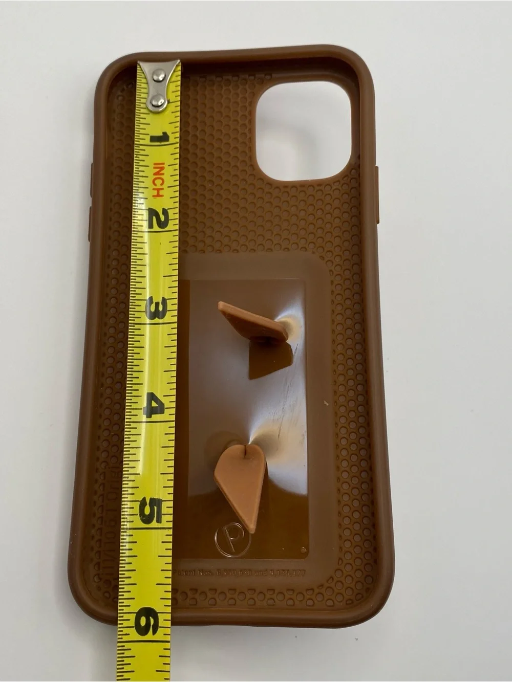 2 Loopy iPhone 11 Cases with Loop Strap - Brown and Blue plus speckled bag
